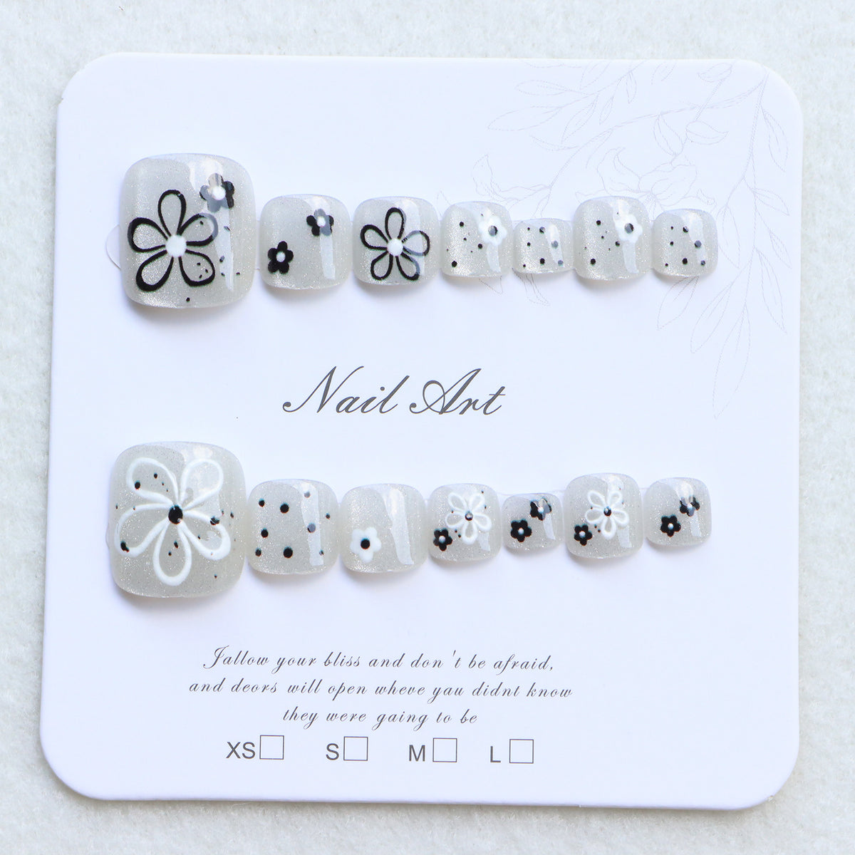 Florale Themen Press-On Nagelkunst Kollektion Brehn