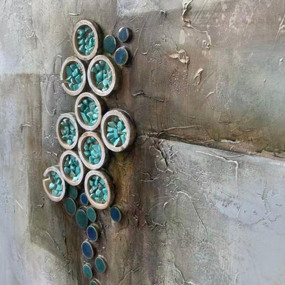 Texturierte abstrakte Wandkunst für moderne Innenräume
