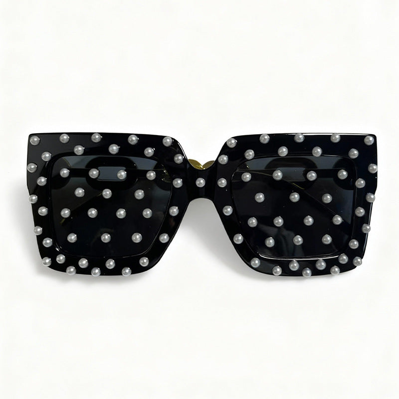 Dekorative perlenbesetzte Katzenaugen-Sonnenbrille Brehn