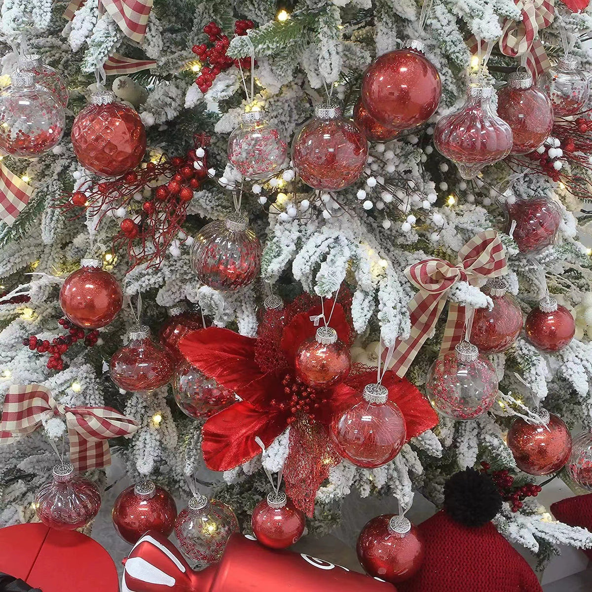 Dekorative Glitzer Weihnachtsornamente Brehn