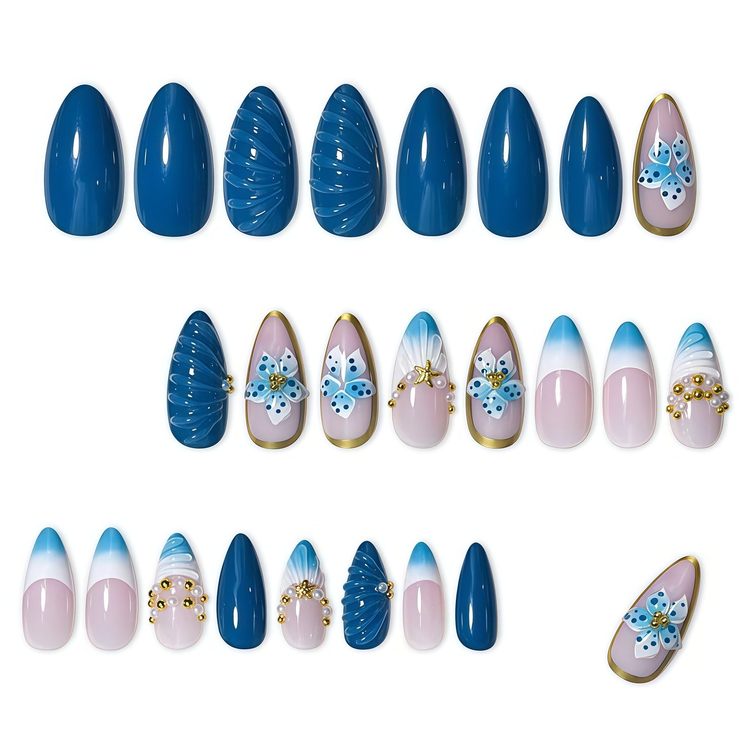 Künstlerische Gel-Nagelerweiterungen Brehn