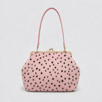 Polka Dot Fell Handtasche
