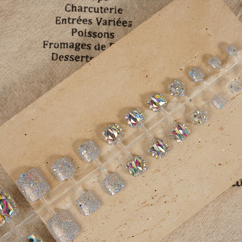Glamourös mit Strass verziertes Druck-Nagelkunst-Set Brehn