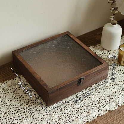 Vintage achteckige Holz-Schmuckbox