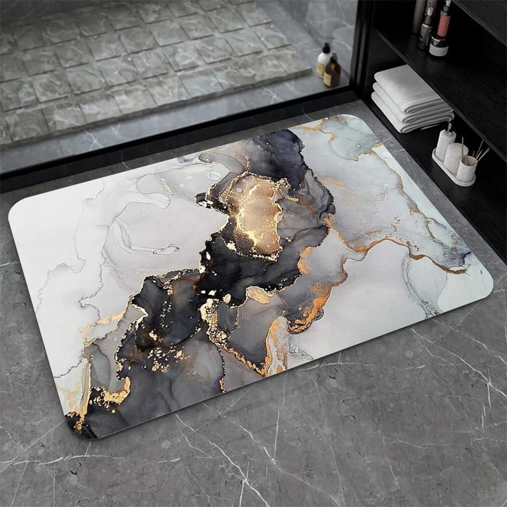 Künstlerisches abstraktes Marmor Design Badematte