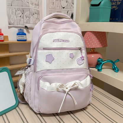 Stylischer gepunkteter lässiger Schul-Rucksack