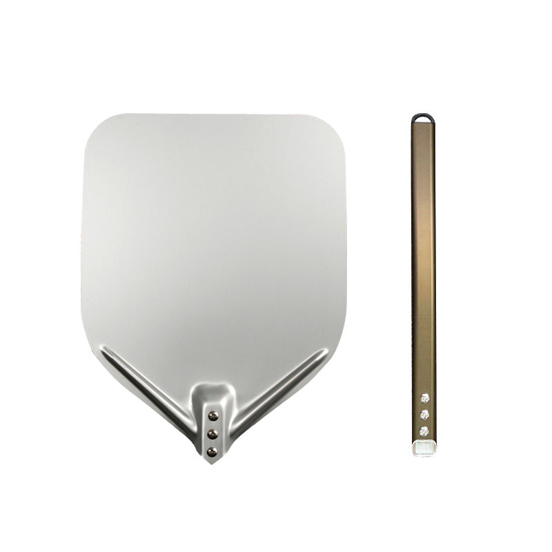 extra-langer Holzgriff Aluminium Pizza Schaufel mit flachem quadratischem Paddle Brehn