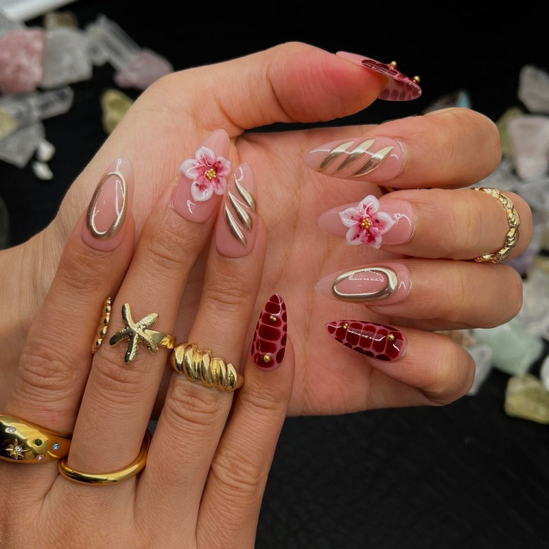 Tierisch inspiriertes Press-On-Nagelkunst-Set Brehn