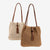 Damen Henkeltasche aus handgearbeitetem Makramee mit stylischem Lederriemen Brehn