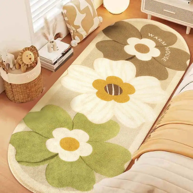 Blumenförmiger Teppich