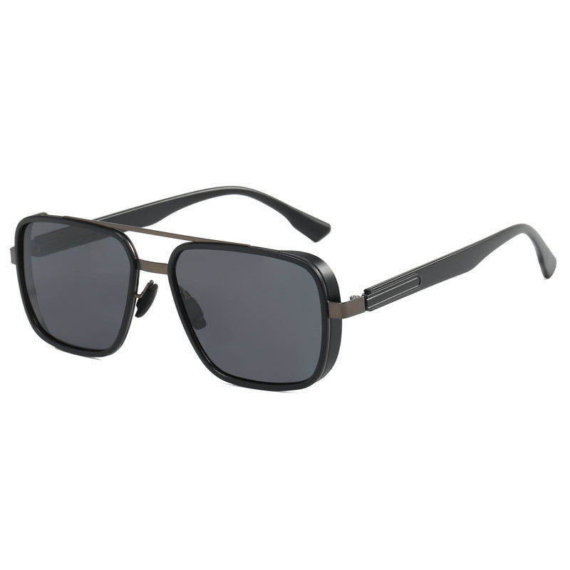 Damen elegante quadratische Sonnenbrille mit hochwertigem Metallrahmen Brehn
