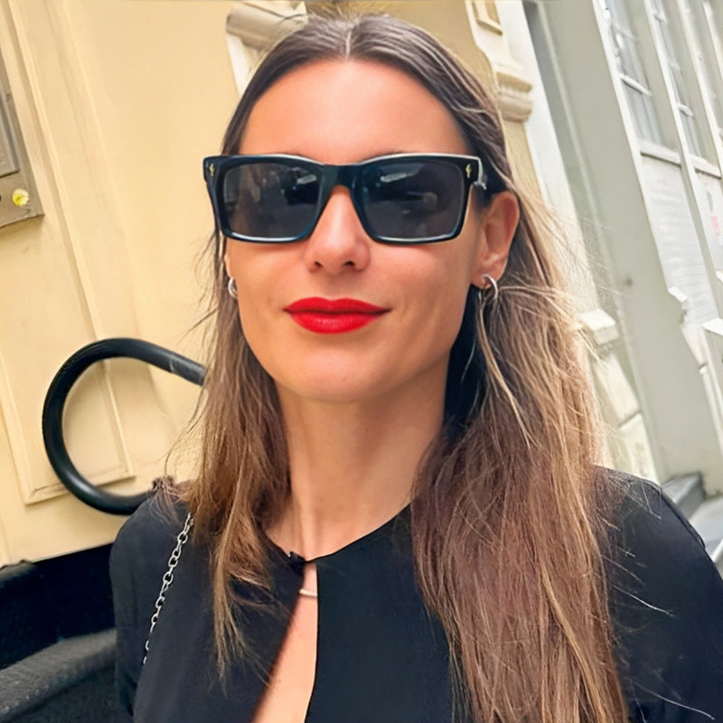 Damen Rechteckige Sonnenbrille im eleganten Schildpatt-Design Brehn
