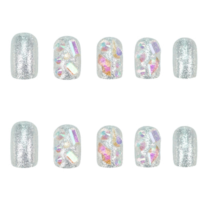Glitzerndes Gel Press-On Nagelset Brehn