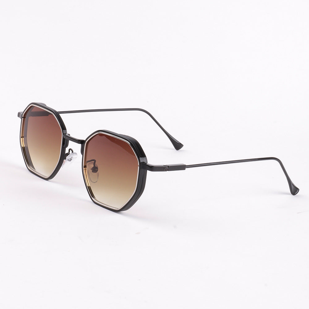 Damen Sonnenbrille im modernen, achteckigen Design mit UV-Schutz Brehn