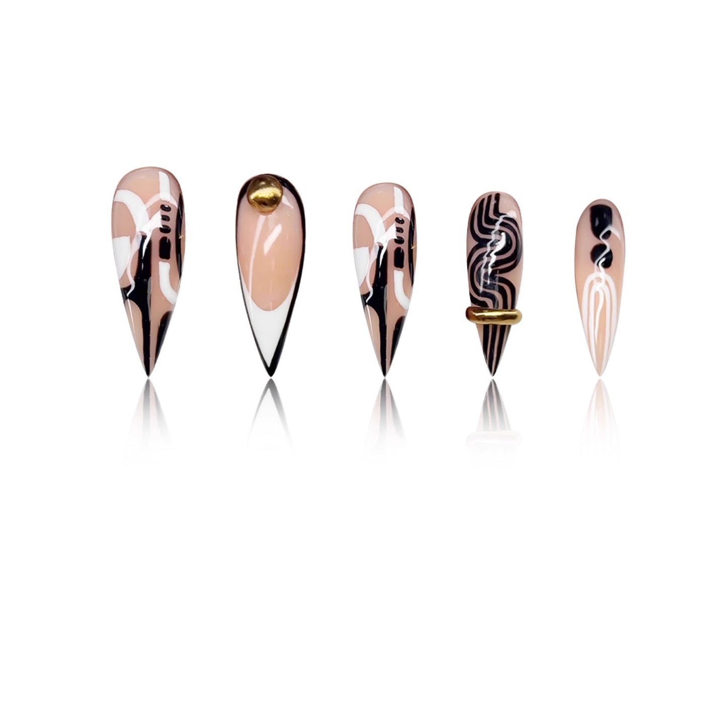 Künstlerische Stiletto-Nagelverlängerungen Brehn