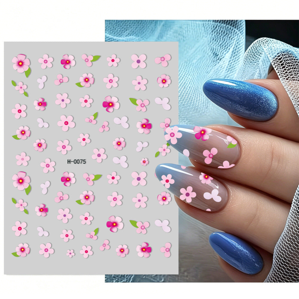 Florales Design Nagelkunst Aufkleber Set