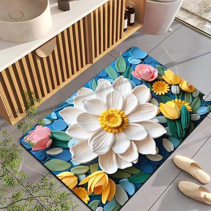 Elegante florale dekorative Badmatte