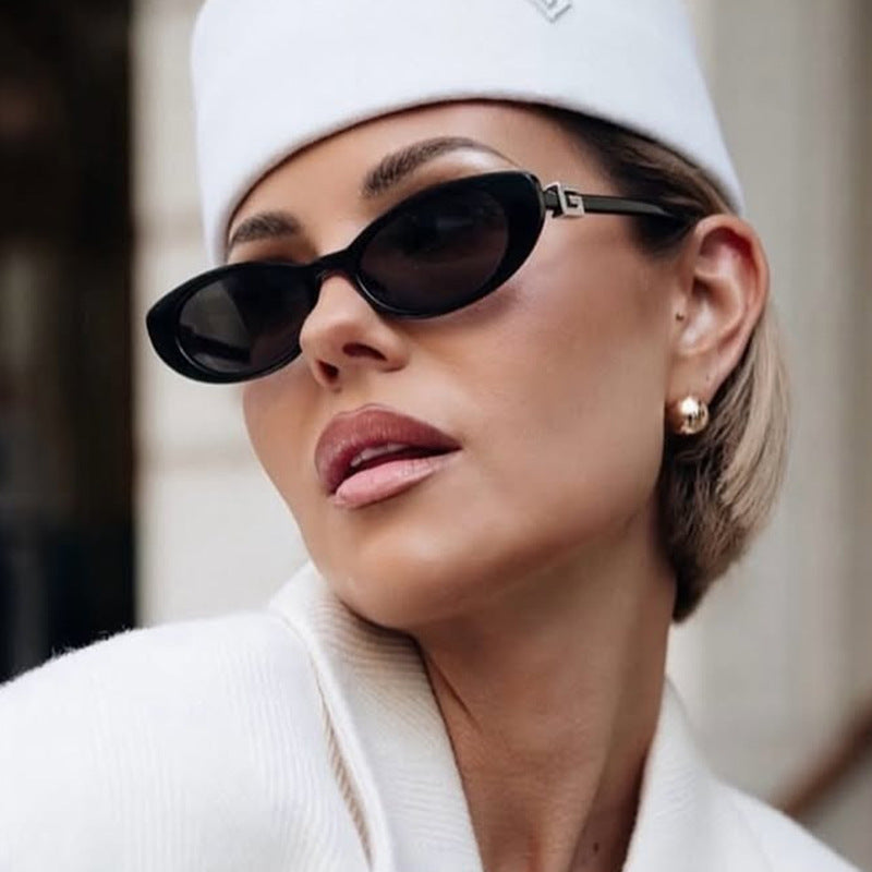 Damen elegante Cat-Eye Sonnenbrille mit feinen Akzenten Brehn