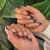 Künstlerisches French Tip Press-On Nails Set Brehn