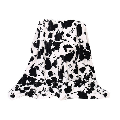 Ultra-weiches Kuhmuster-Fleece-Wurfdecke