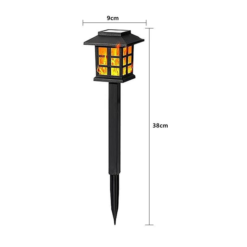 Solar Flame-Effekt Garten Weg Stake Laternen mit wetterfestem ABS-Gehäuse und warmem LED-Glühen Brehn