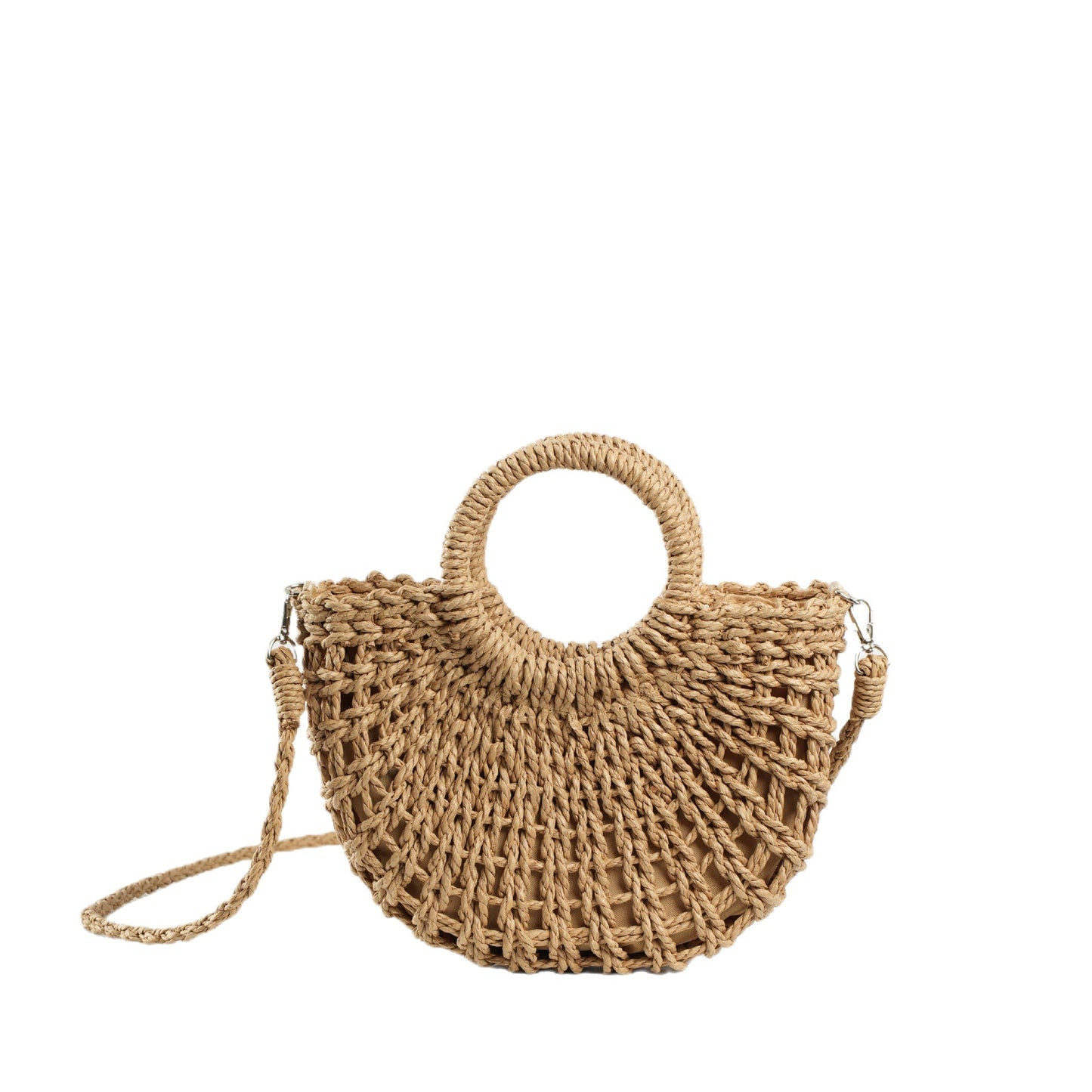 Runder Bast-Handtasche mit Strukturiertem Design Brehn