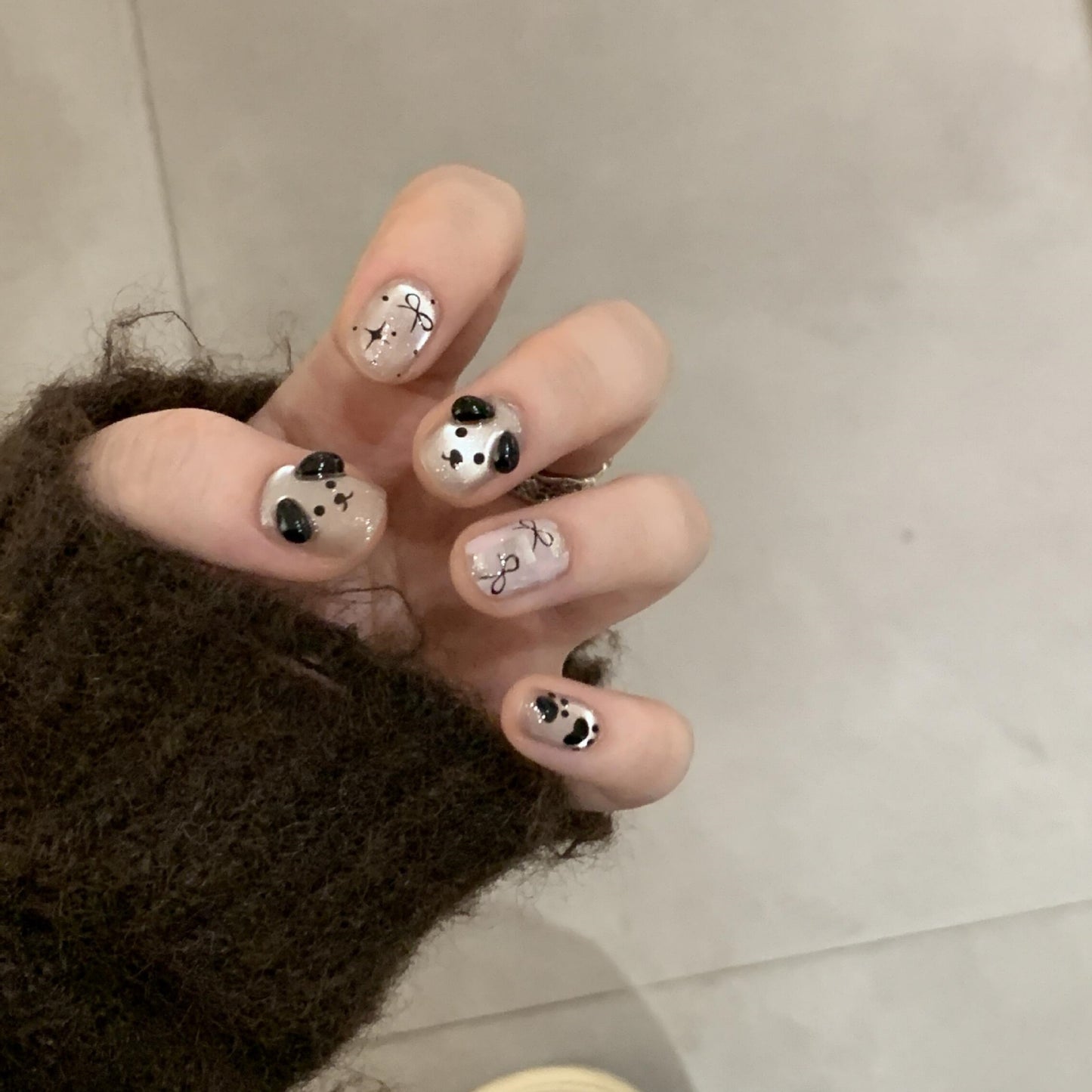 Kreative Kunstnägel Im Panda-Design Brehn
