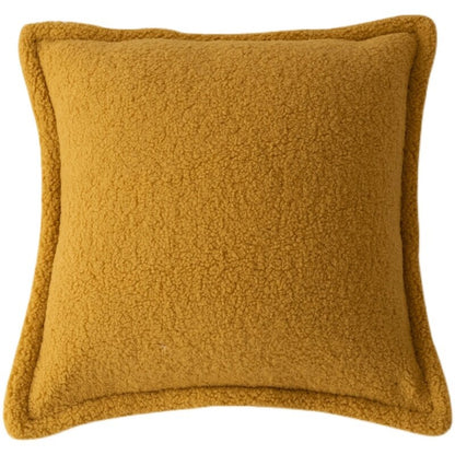 Dekoratives Teddy‑Fleece‑Kissen mit wattierter Füllung und Kedernaht
