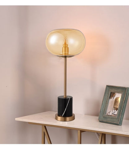 Elegante Glastischlampe
