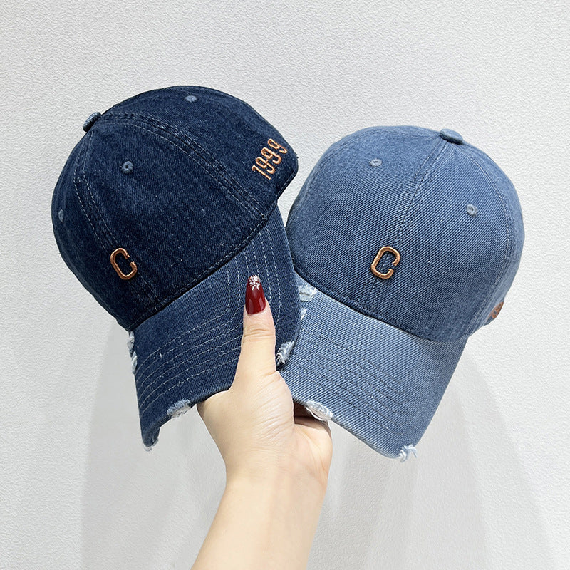 Damen Distressed Denim Baseballmütze Brehn 1784270579