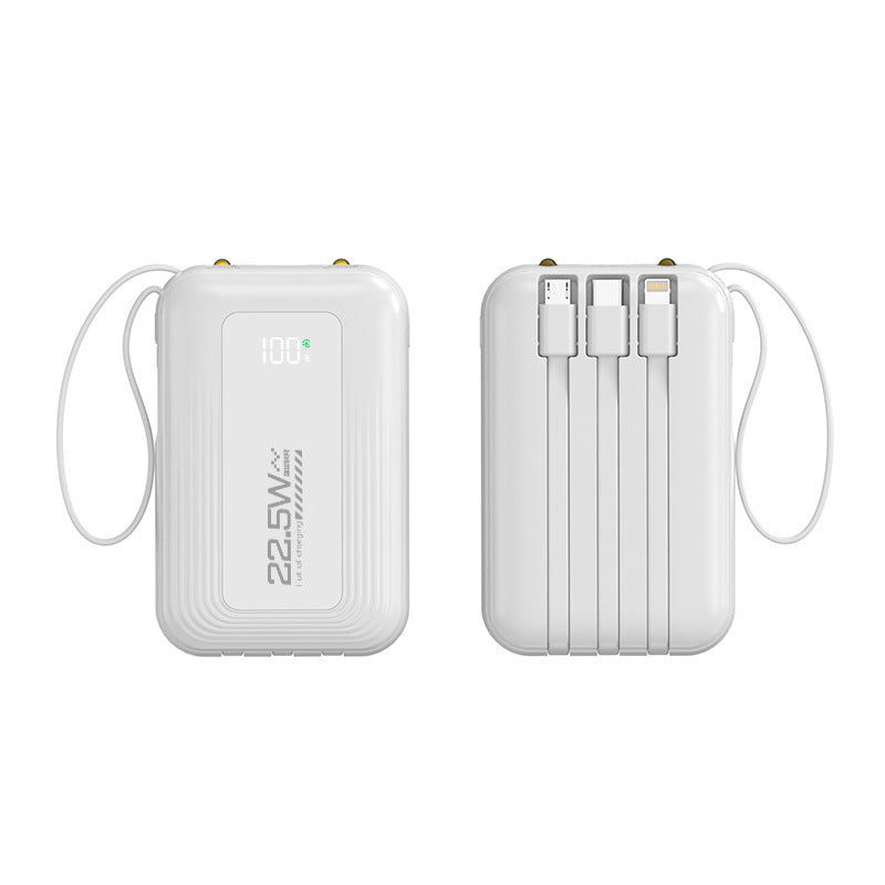 Tragbare Powerbank mit integrierten Schnellladeanschlüssen und digitaler Anzeige Brehn
