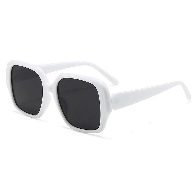 Damen modische quadratische Sonnenbrille mit breitem Rahmen Brehn