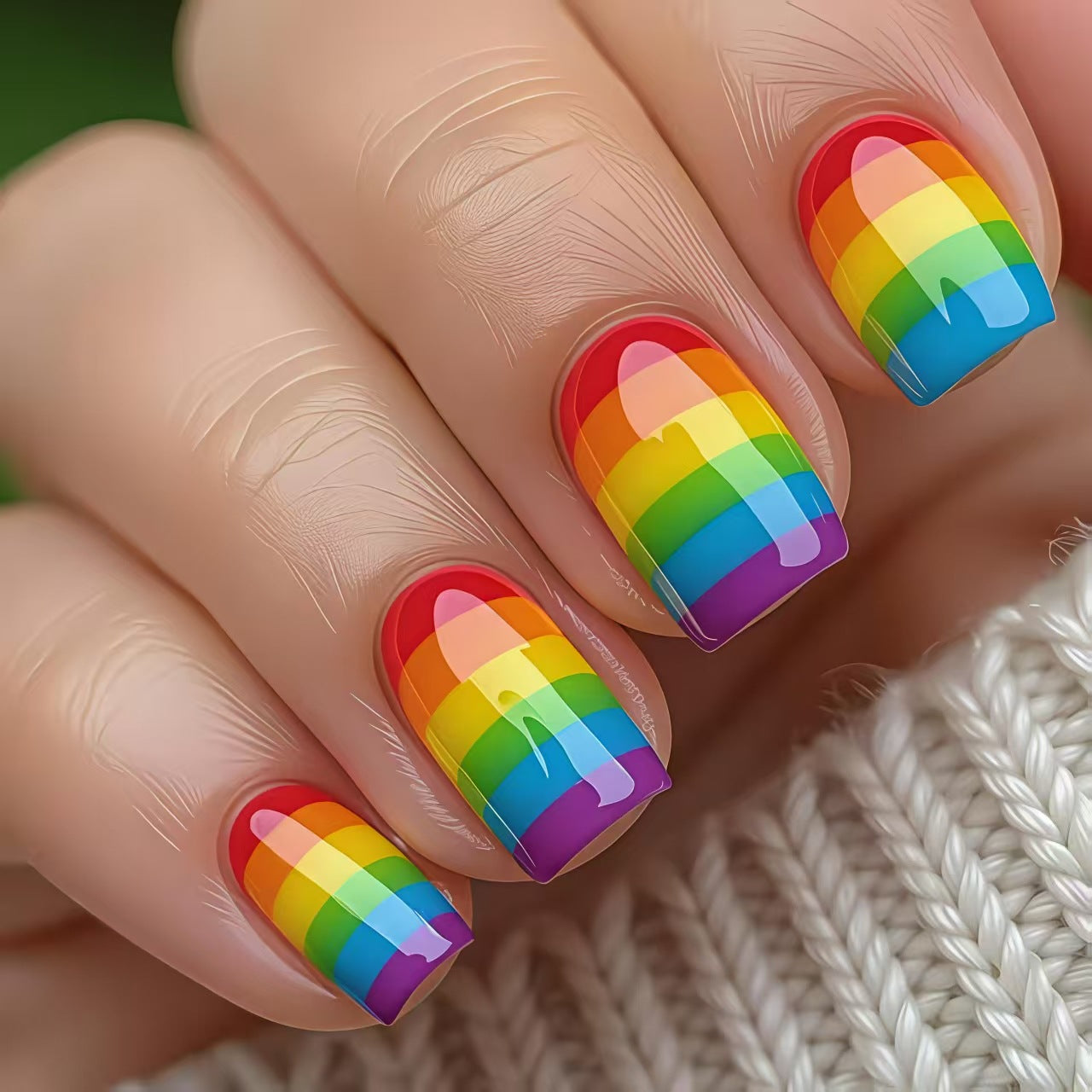 Kreative Kunstnägel Im Regenbogen-Look Brehn