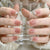 Elegantes Glitter-Tipp Press-On Nagelset Brehn