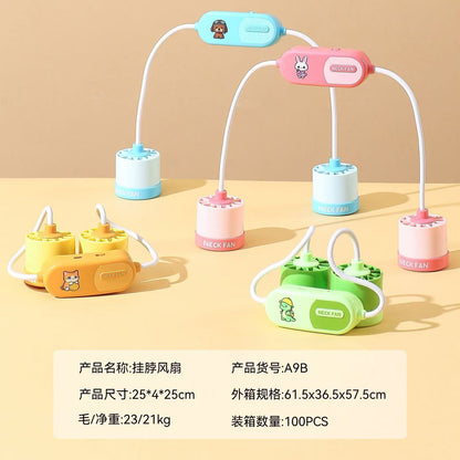 Unisex Tragbarer Nackenventilator mit flexibel einstellbaren Lüfterarmen Brehn