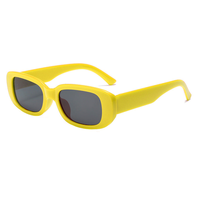 Damen Modische rechteckige Sonnenbrille mit verstellbaren Nasenstege Brehn