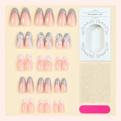 Luxuriöses dekoratives Presse-on-Nagelset Brehn