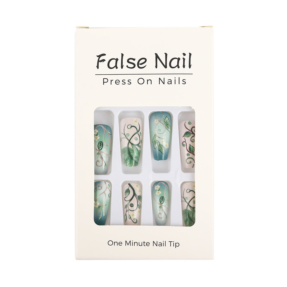 Kunstnägel Set mit floralen Designs Brehn