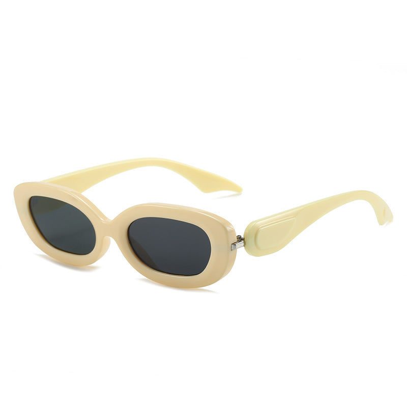 Damen modische Sonnenbrille mit stilvollem, geschwungenem Rahmen Brehn