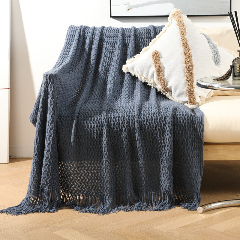 Gemütliche Strickwurfdecke Brehn