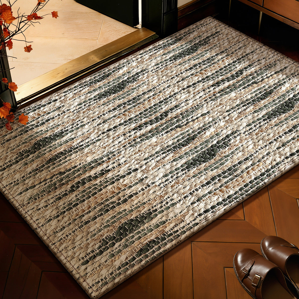 Handgeknüpfter Patchwork-Teppich