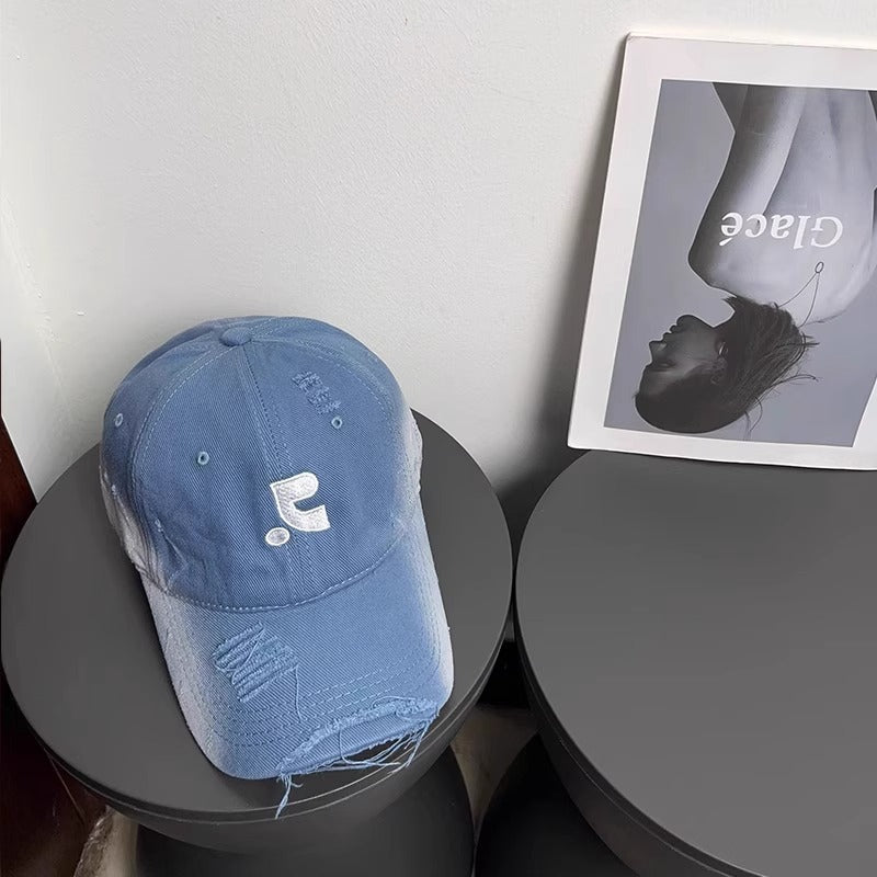 Damen Distressed Denim Baseball Cap Brehn 1784084028