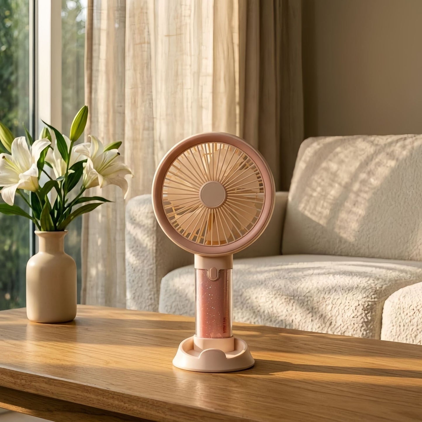 Damen Tragbarer Mini Ventilator mit Wassernebelzerstäuber Brehn