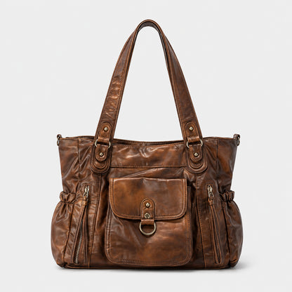 Geräumige Multifunktions-Leder-Handtasche