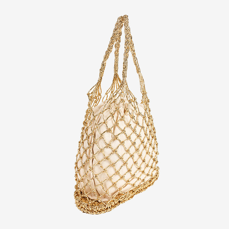 Damen stylische Netztasche mit Baumwollfutter Brehn