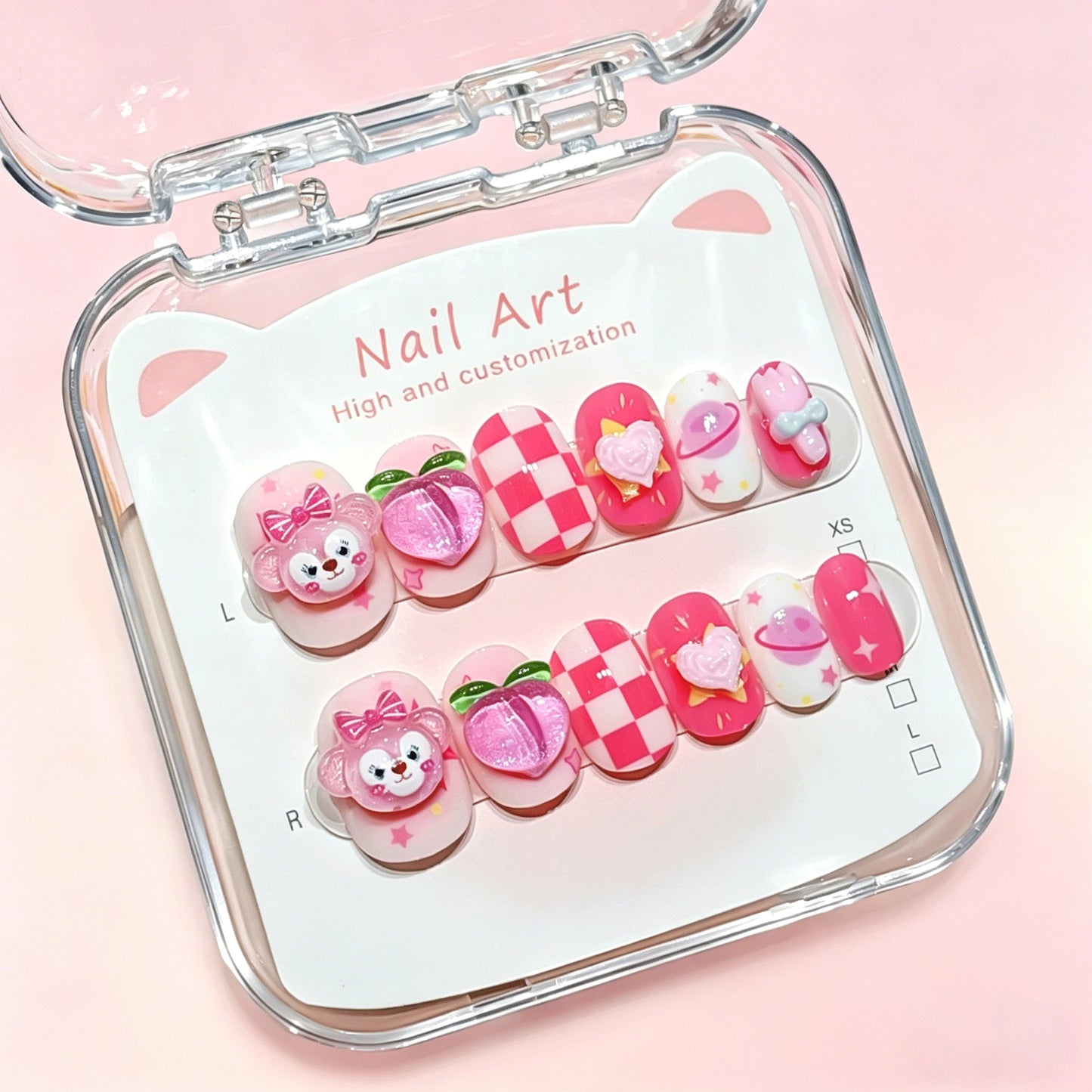Benutzerdefiniertes cartoon-inspiriertes press-on Nagelkunst-Set Brehn