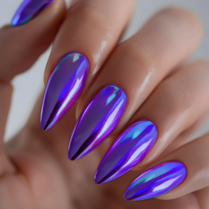 Glänzende Press-On Nägel Set mit schillerndem Finish Brehn