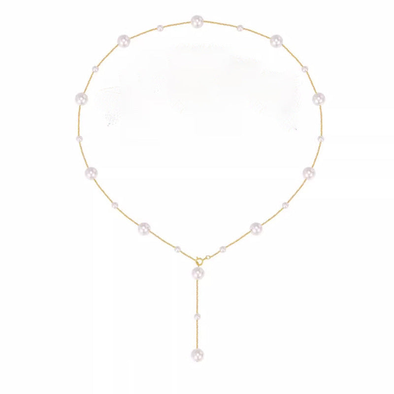Perlen-Drop-Lariat-Halskette Brehn
