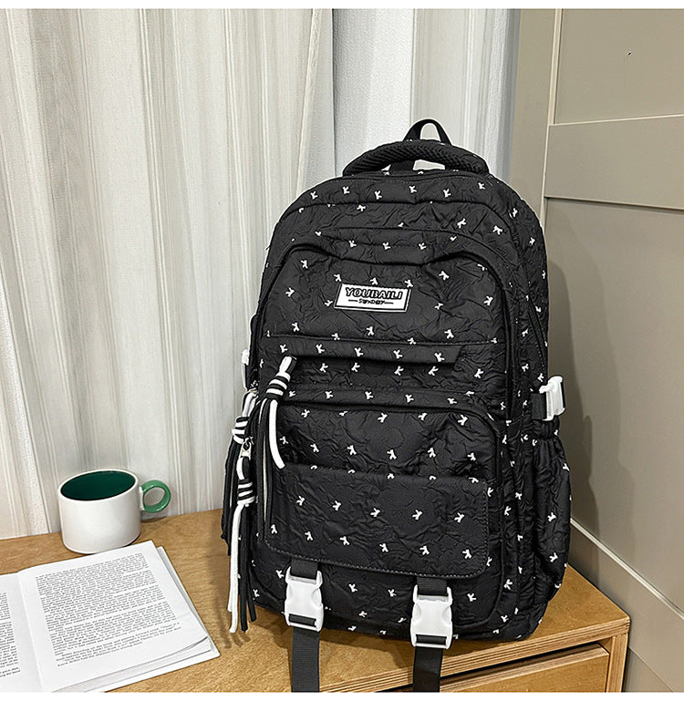 Multi-Fach Fächer Gesteppten Schulrucksack