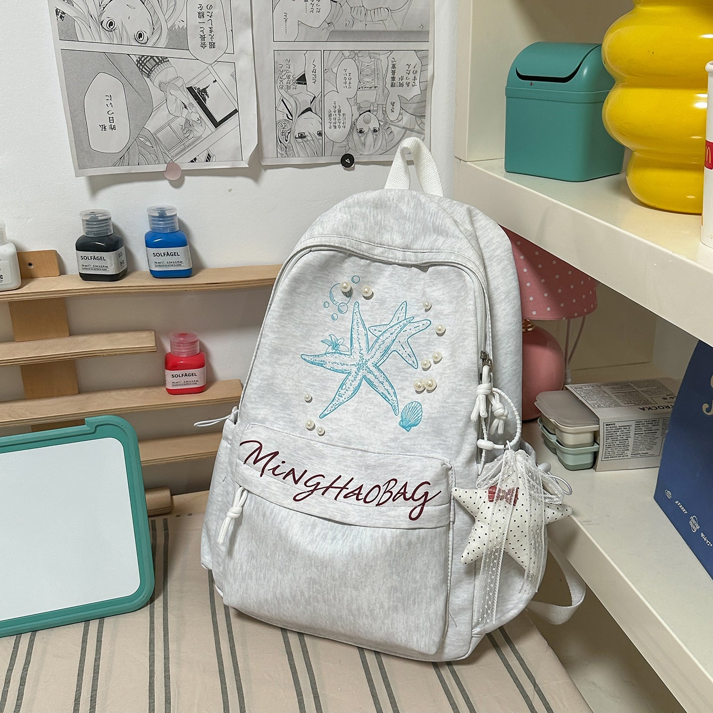 Besticketer Seestern Design Schulranzen